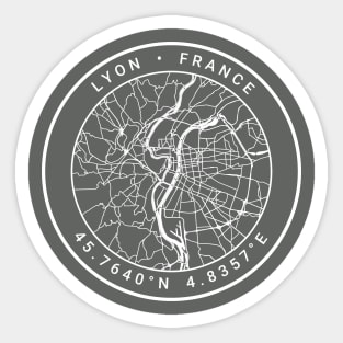 Lyon Map Sticker